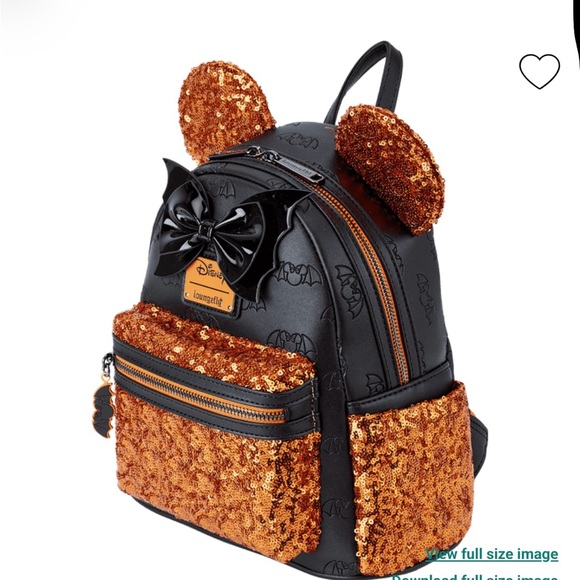 Loungefly Black and Gold Sequin Backpack - Picture 5 of 8